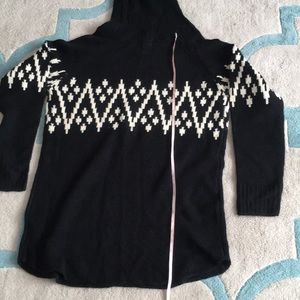 Mo:Vint NWT Tunic Sweater, Black/Cream, L